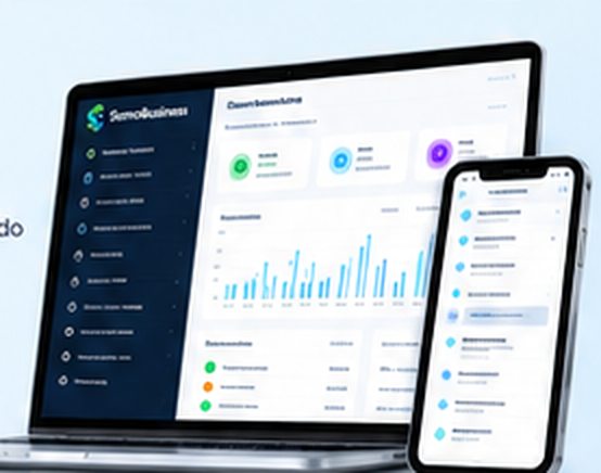 SomoBusiness en computador y teléfono